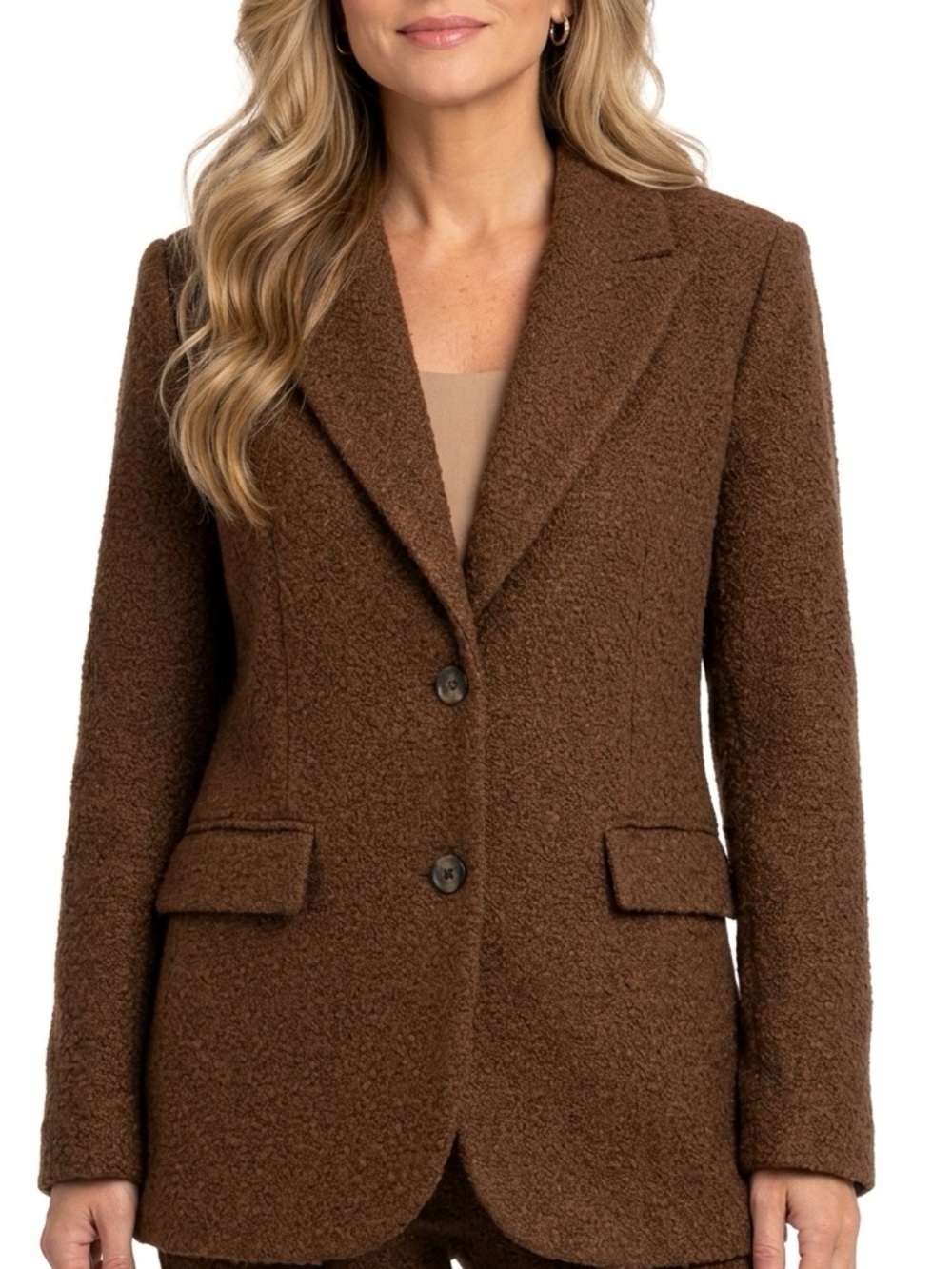 Anthropology Boucle Chocolate winter Blazer size small, medium, XL $200 - Picture 1 of 14